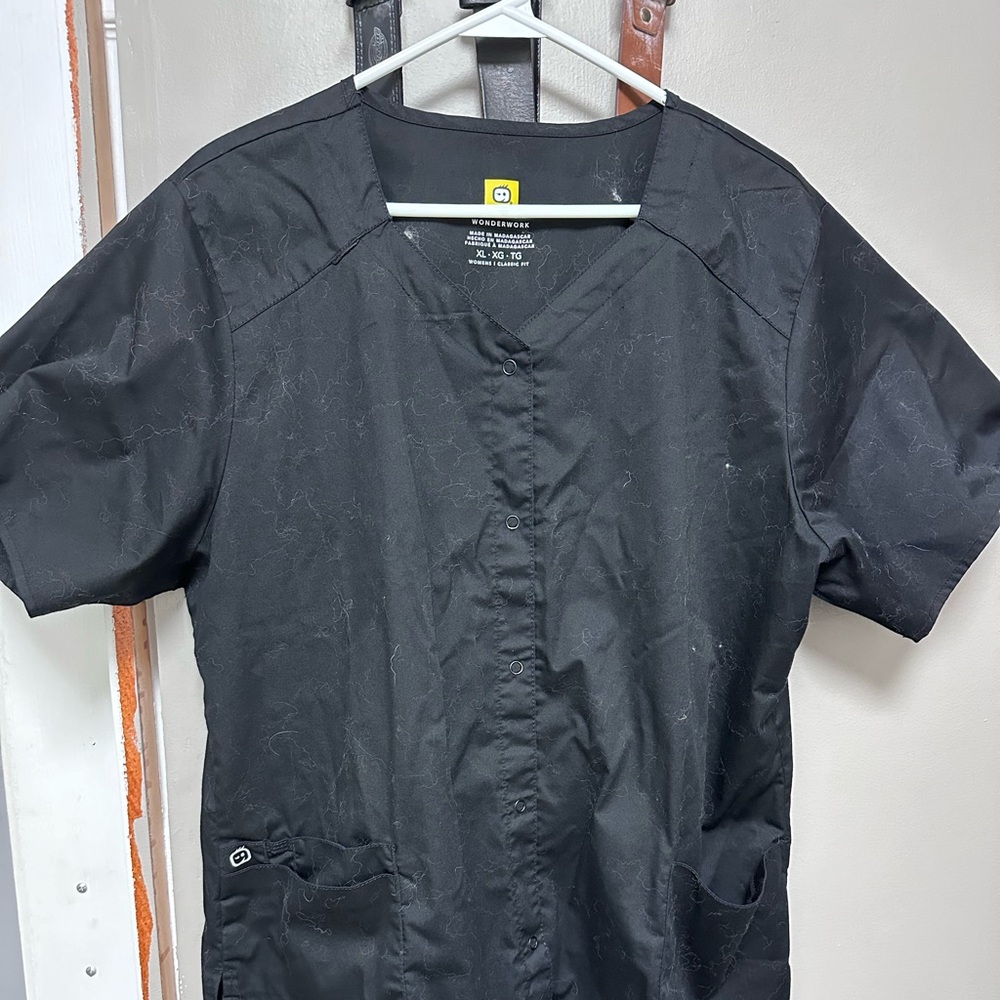 Wonderwink button up scrub top